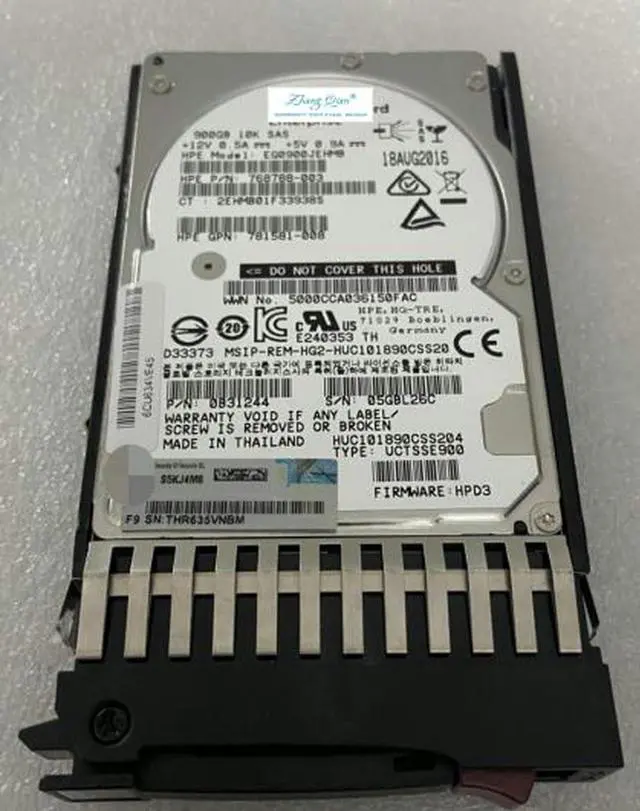 Main image of (NOT FOR HOME PC!) for J9F47A 787647-001 900GB 10K 2.5in 12Gbps SFF ENT Hard Drive