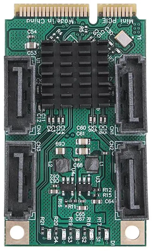 Main image of Mini PCI-E To SATA3.0 Riser Card M.2 PCI-E 2.0 Converter B+M Key SSD Adapter Card 5/2.5 Gbps 2/4 SATA 3.0