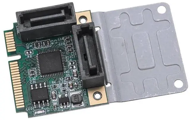 Alt view image 2 of 6 - Mini PCI-E To SATA3.0 Riser Card M.2 PCI-E 2.0 Converter B+M Key SSD Adapter Card 5/2.5 Gbps 2/4 SATA 3.0