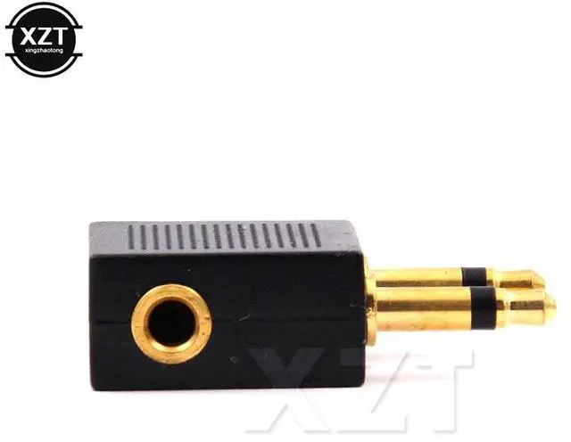 Main image of New Gold Nickel plated Air Plane 3.5mm Airplane Airline Headphone Mono Audio Converter Travel Jack Plug Splitter Adapter