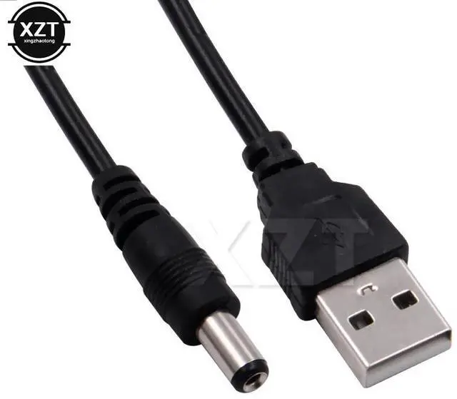 Alt view image 2 of 3 - 40 pcs BLACK 1M USB Port To 5.5 x 2.1mm 5V DC Barrel Jack Power Cable Connector For Small Electronics Devices