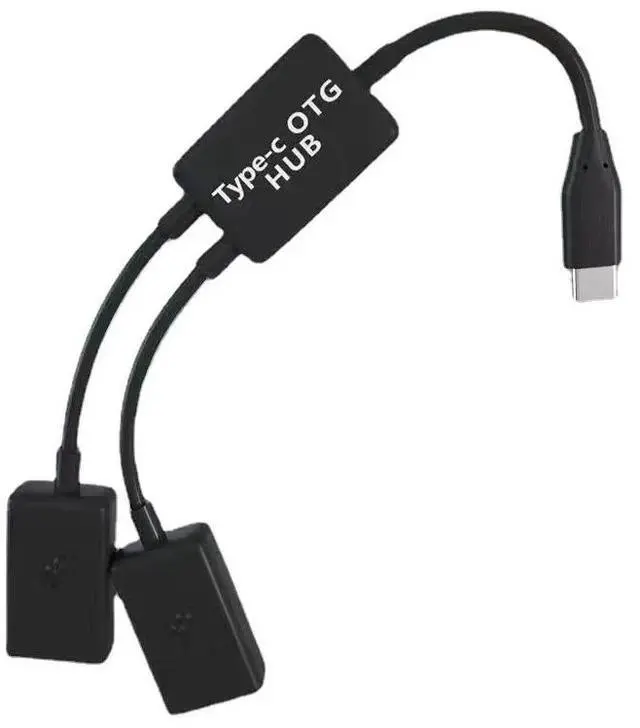 Alt view image 6 of 6 - USB C to USB 2.0 Splitter OTG 1 In 2 Out Cable Splitter Micro USB to USB 2.0 HUB Phone Display Expansion Charging Cord Adapter