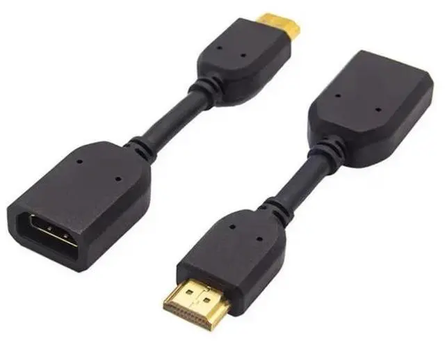 Alt view image 2 of 6 - with HDMI Male to HDMI-compatible Female Extend Cable Adapter Pure Copper Wire Splitter HDTV Computer Audio Video Convert Plug