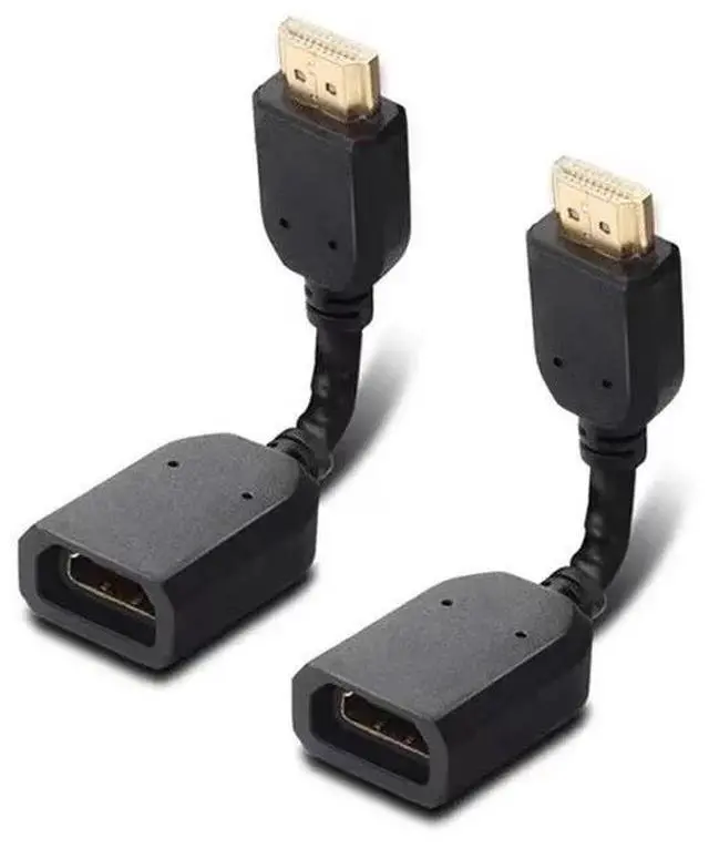 Alt view image 3 of 6 - with HDMI Male to HDMI-compatible Female Extend Cable Adapter Pure Copper Wire Splitter HDTV Computer Audio Video Convert Plug