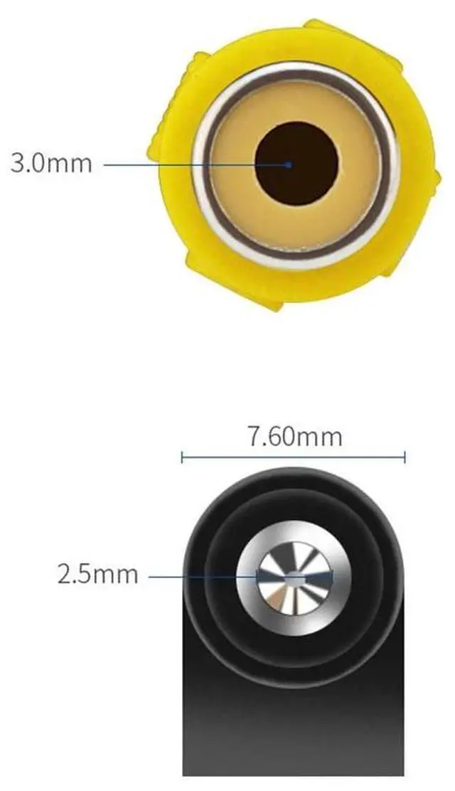 Alt view image 6 of 6 - 50 pcs Car GPS Video Cable 4 Sections Jack 2.5mm Plug to RCA Female Stereo Adatper Navigation Rear View Parking Camera AV Convert Wire