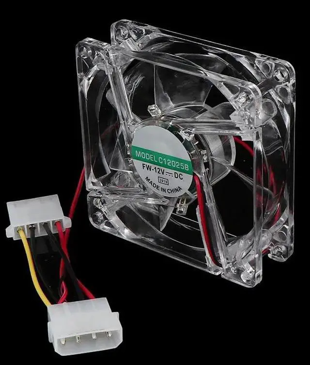 Alt view image 6 of 6 - 8cm Cooling Fan PC Computer Case DC 12V Molex 4PIN Mute Color Light 8025 With LED Lights Chassis 80*80*25mm Cooler