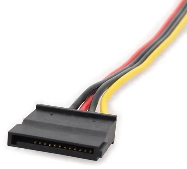 Alt view image 3 of 6 - Small 4Pin Male to 15Pin SATA Female Cable Converter FDD Power Supply Leads Cord Floppy Disk Drive 18AWG Extend Wire Apdater