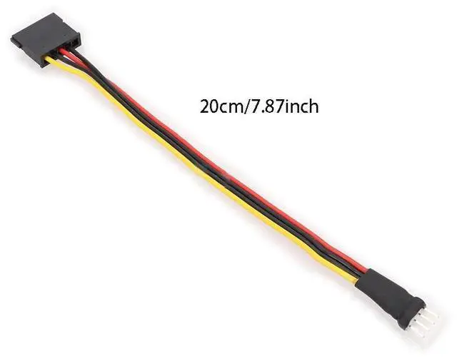 Alt view image 4 of 6 - Small 4Pin Male to 15Pin SATA Female Cable Converter FDD Power Supply Leads Cord Floppy Disk Drive 18AWG Extend Wire Apdater