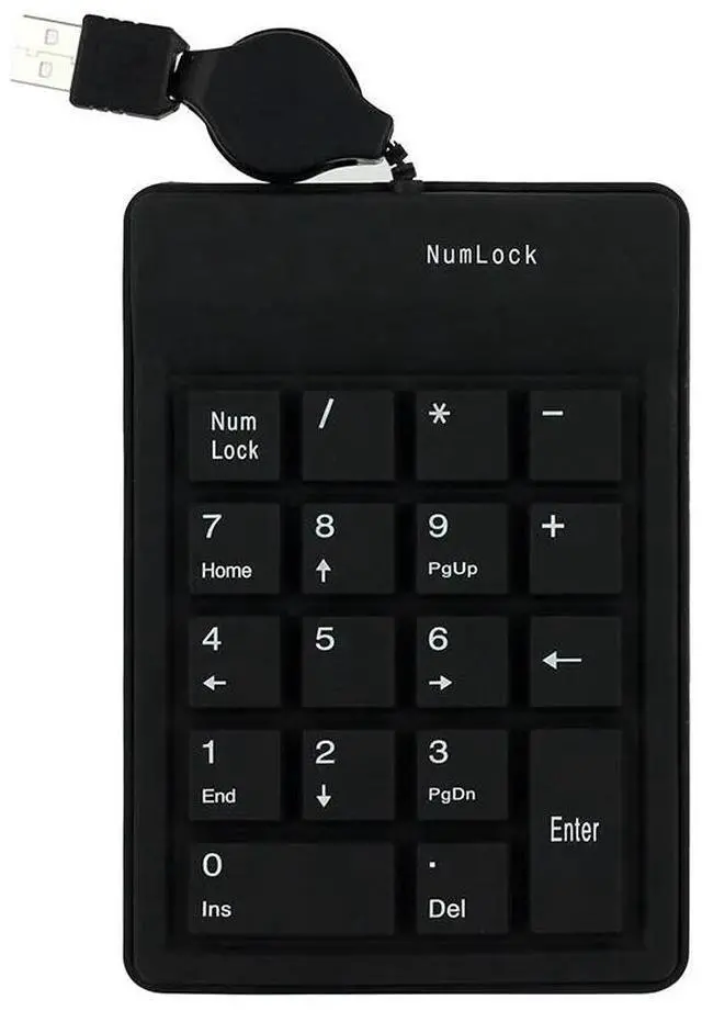 Main image of Mini USB Numerical Keypad Keyboard Slim 18 Keys Silicone Soft Air Touch Digital Wired USB Port for PC Computer Accessories