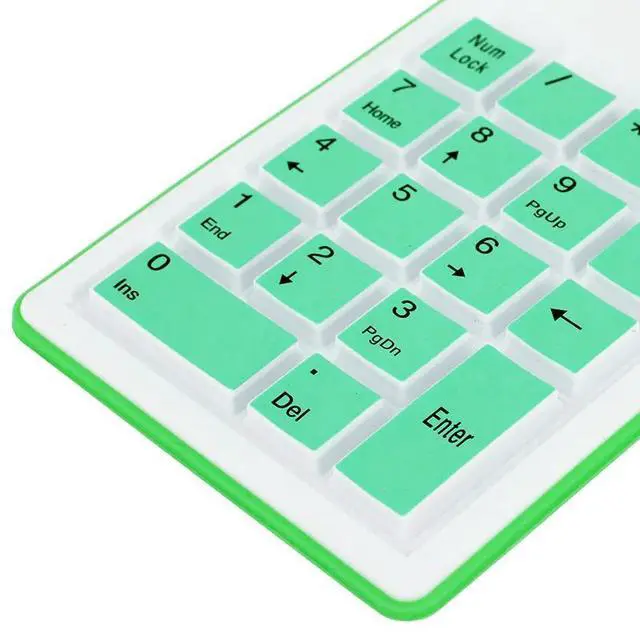 Alt view image 4 of 6 - Mini USB Numerical Keypad Keyboard Slim 18 Keys Silicone Soft Air Touch Digital Wired USB Port for PC Computer Accessories
