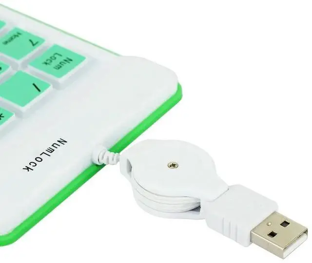 Alt view image 3 of 6 - Mini USB Numerical Keypad Keyboard Slim 18 Keys Silicone Soft Air Touch Digital Wired USB Port for PC Computer Accessories