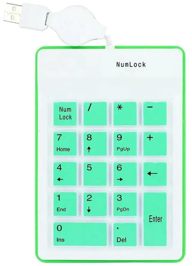 Alt view image 5 of 6 - Mini USB Numerical Keypad Keyboard Slim 18 Keys Silicone Soft Air Touch Digital Wired USB Port for PC Computer Accessories