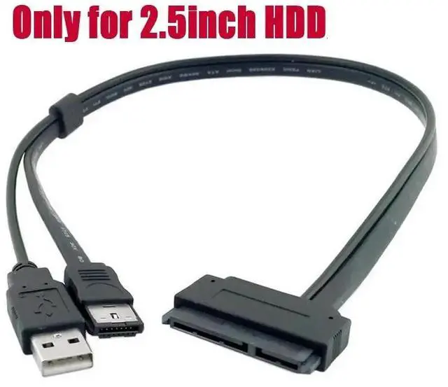 Main image of SATA 22Pin to Power ESATA Cable Splitter USB Power Wire Converter 2.5inch SATA 7+15Pin Hard Disk to eSATA Extend Cord Adapter