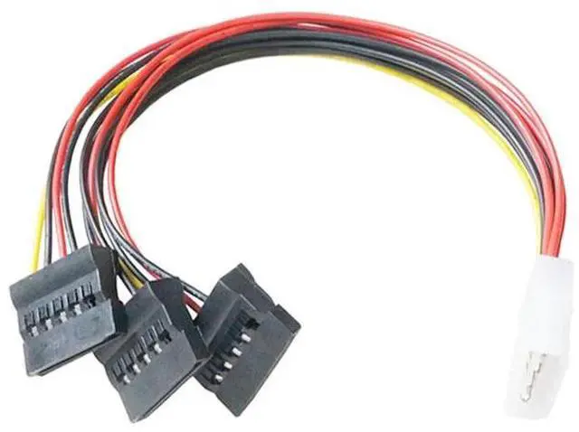Main image of IDE to SATA Cable Splitter 1 to 3 Extend SATA Male to Big 4 Pin Female Convert Wire PC Computer Hard Disk Power Cord Adapter