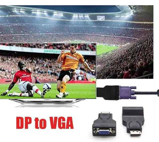 Alt view image 2 of 6 - DP to VGA Converter Computer Graphics Card Video DisplayPort Adapter Extend Cable Splitter Computer Laptop Monitor Connect Plug