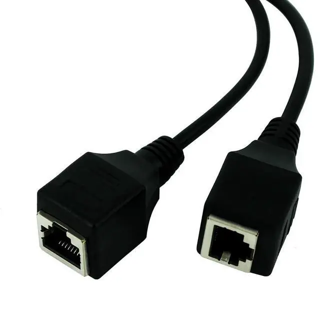 Alt view image 6 of 6 - RJ45 1 Male to 2 Female LAN Cable Socket Port Ethernet Network Splitter Y Stable Transmission Cat5e Cat5 Cat6 Easy Adapter Cable