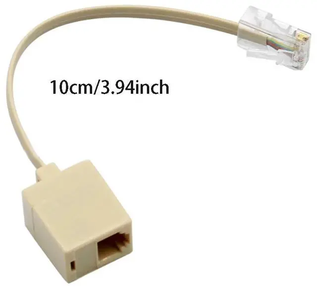 Alt view image 3 of 6 - RJ45 to RJ11 Network Cable Splitter 8PIN to 6P4C Telephone Handset Wire Converter M to F Plug Landline Phone Extend Cord Adapter