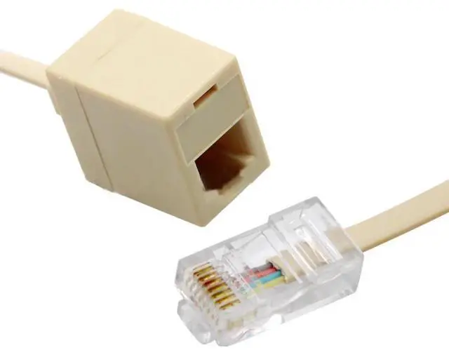 Alt view image 4 of 6 - RJ45 to RJ11 Network Cable Splitter 8PIN to 6P4C Telephone Handset Wire Converter M to F Plug Landline Phone Extend Cord Adapter