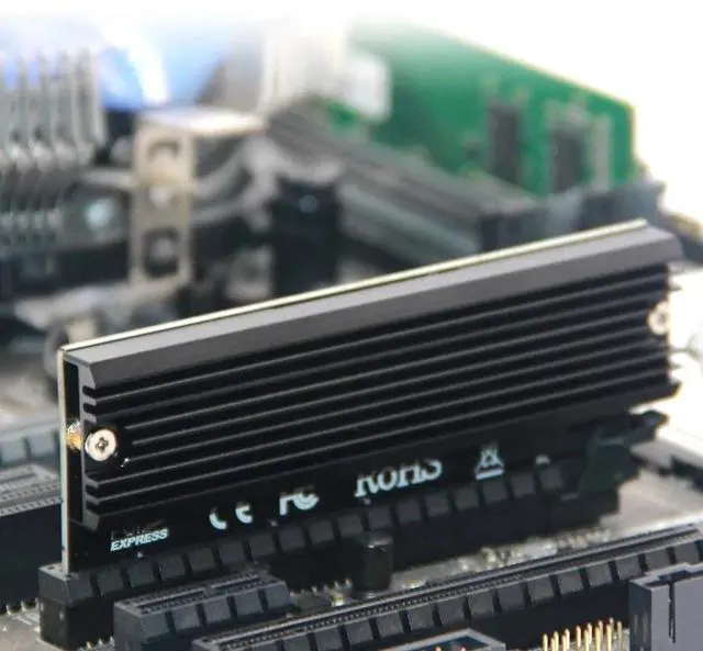 Alt view image 3 of 6 - SSD M.2 NVME Convert Card PCIE 4x 8X 16X SSD Expand Card Aluminum Fast Cooling M-KEY Extend Adapter Computer Hard Disk Expansion