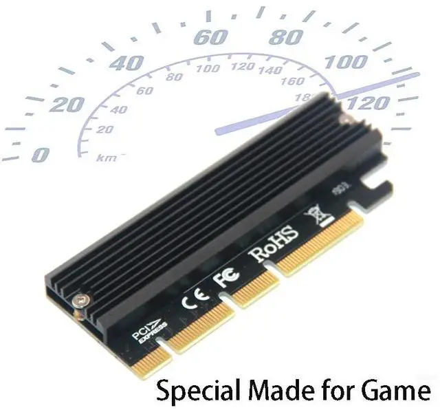 Alt view image 6 of 6 - SSD M.2 NVME Convert Card PCIE 4x 8X 16X SSD Expand Card Aluminum Fast Cooling M-KEY Extend Adapter Computer Hard Disk Expansion