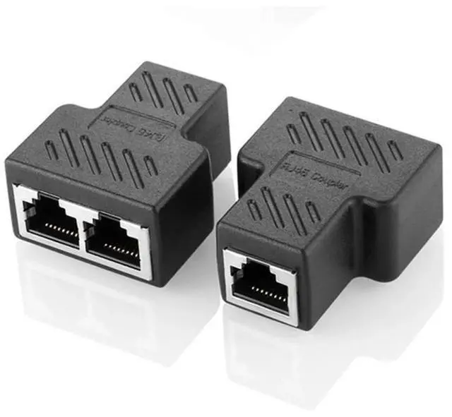 Main image of RJ45 Gbps Network Cable Connector Extend Wire Adapter RJ45 8 Core Shielded Direct Head One Divided Two Converter Cable Splitter