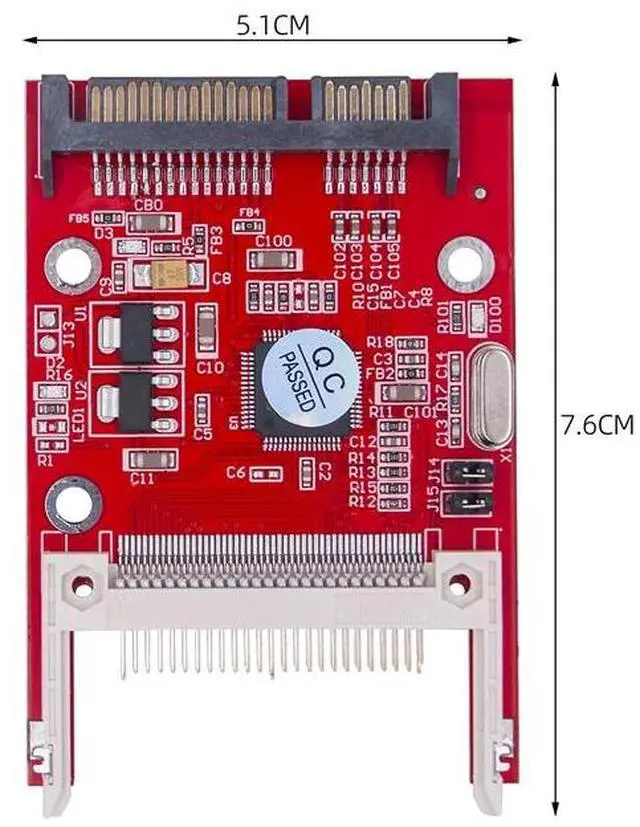 Alt view image 3 of 6 - CF Card to SATA Adapter Compact Flash Memory Card Type I II to 2.5inch Serial ATA HDD Hard Disk Drive Converter