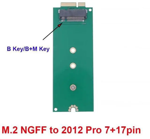 Alt view image 3 of 6 - M.2 NGFF mSATA To 7+17Pin Adapter Card For 2012 M-acbook Pro A1425 A1398 MC975 MC976 MD212 MD213 ME662 ME664 ME665
