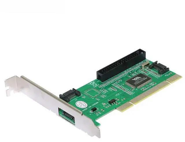 Alt view image 4 of 6 - VIA6421 PCI to SATA PATA Hard Disk Converter PCI to IDE Extend Card for Desktop PC RAID Dual Channel Serial ATA Disk Array Card
