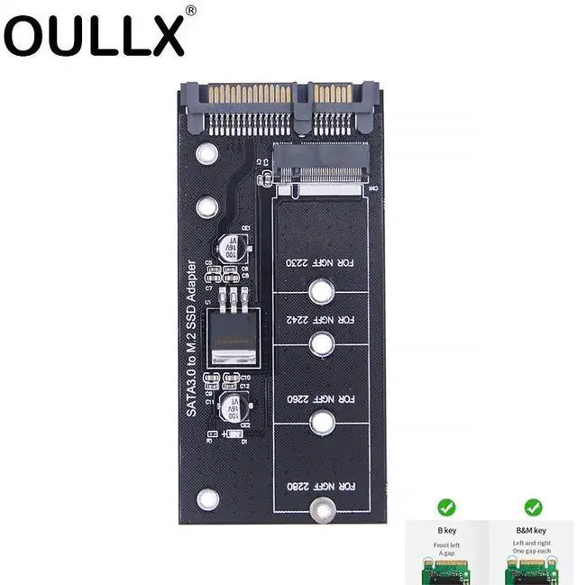 Main image of M.2 NGFF SSD To SATA 3 3.0  Adapter Card Converter B B&M Key Protocol Solid State Disk Drive 2230 2280 2242 for PC Computer