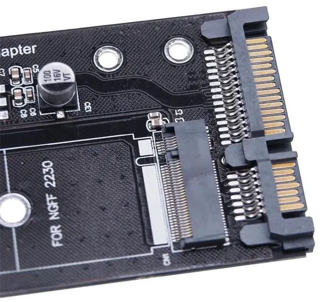 Alt view image 2 of 6 - M.2 NGFF SSD To SATA 3 3.0  Adapter Card Converter B B&M Key Protocol Solid State Disk Drive 2230 2280 2242 for PC Computer
