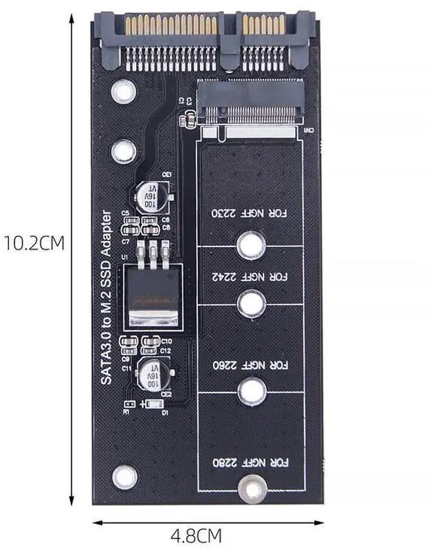 Alt view image 4 of 6 - M.2 NGFF SSD To SATA 3 3.0  Adapter Card Converter B B&M Key Protocol Solid State Disk Drive 2230 2280 2242 for PC Computer