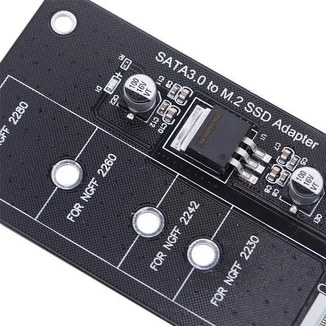 Alt view image 3 of 6 - M.2 NGFF SSD To SATA 3 3.0  Adapter Card Converter B B&M Key Protocol Solid State Disk Drive 2230 2280 2242 for PC Computer