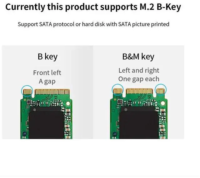 Alt view image 5 of 6 - M.2 NGFF SSD To SATA 3 3.0  Adapter Card Converter B B&M Key Protocol Solid State Disk Drive 2230 2280 2242 for PC Computer