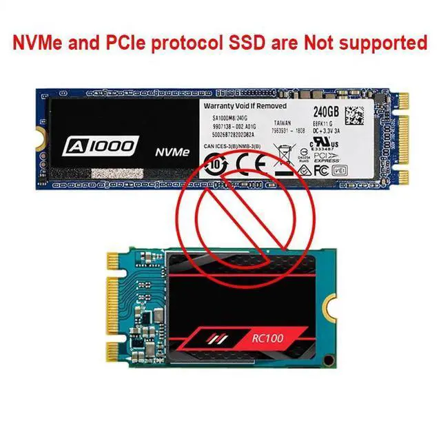 Alt view image 6 of 6 - M.2 NGFF SSD To SATA 3 3.0  Adapter Card Converter B B&M Key Protocol Solid State Disk Drive 2230 2280 2242 for PC Computer