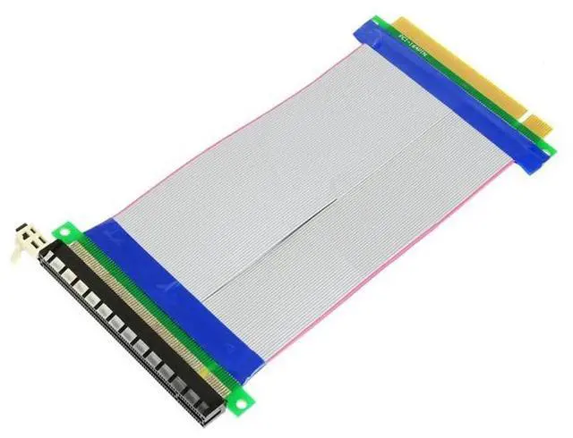 Main image of PCI-E 16X Ribbon Extension Cable Graphics Card PCI Express PCIE 2.0 Riser Card Converter Extender 20CM