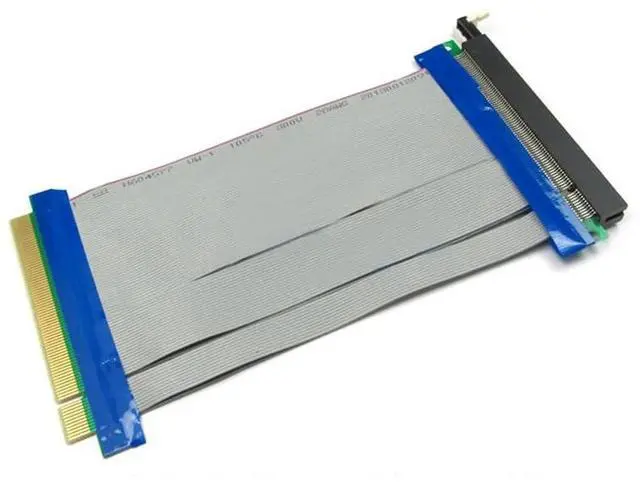 Alt view image 2 of 6 - PCI-E 16X Ribbon Extension Cable Graphics Card PCI Express PCIE 2.0 Riser Card Converter Extender 20CM