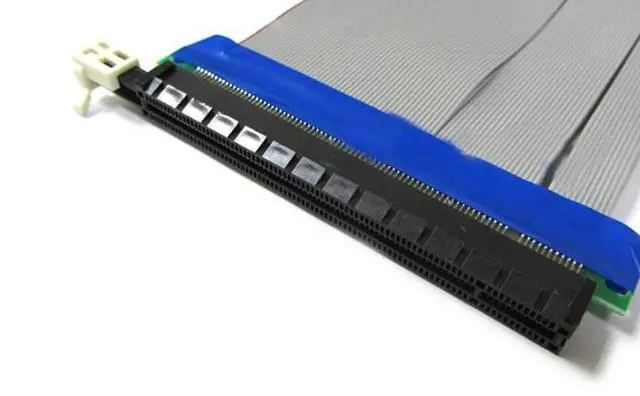 Alt view image 3 of 6 - PCI-E 16X Ribbon Extension Cable Graphics Card PCI Express PCIE 2.0 Riser Card Converter Extender 20CM