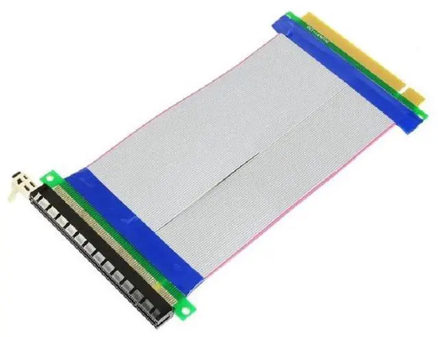Alt view image 6 of 6 - PCI-E 16X Ribbon Extension Cable Graphics Card PCI Express PCIE 2.0 Riser Card Converter Extender 20CM