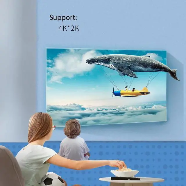 Alt view image 6 of 6 - 2 Port KVM Switch 4K HDMI-Compatible Splitter USB Hub Transfer Adapter Phone Charger Multiple Expander Dock for LCD Computer