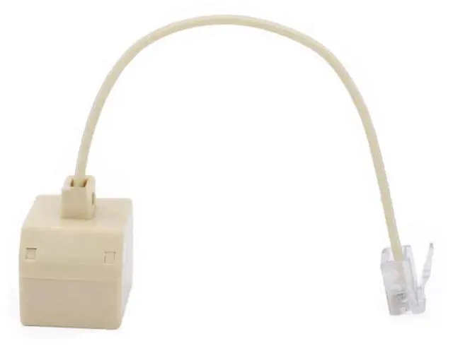 Alt view image 6 of 6 - RJ11 to 6P4C Wire Adapter Telephone Ethernet Cord Converter Landline Male to Female Plug Separator 1 In 2 Out Cable Splitter