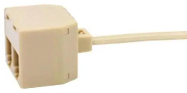 Alt view image 3 of 6 - RJ11 to 6P4C Wire Adapter Telephone Ethernet Cord Converter Landline Male to Female Plug Separator 1 In 2 Out Cable Splitter