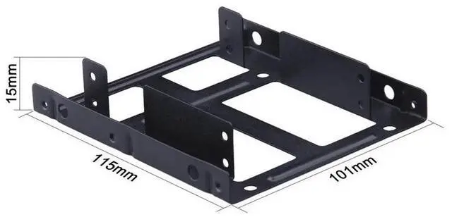 Alt view image 4 of 6 - 2.5 To 3.5 Inch Hard Disk Bracket Hard Drive Dual Desktop SSD Mounting Bracket Internal Adapter