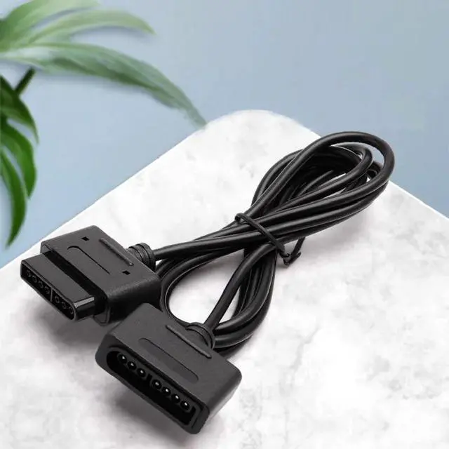 Alt view image 2 of 6 - for Nintendo Super Famicom SFC Game Controller Extension Cable for SNES Gaming Console Cord 1.8M Wire Splitter Converter Line