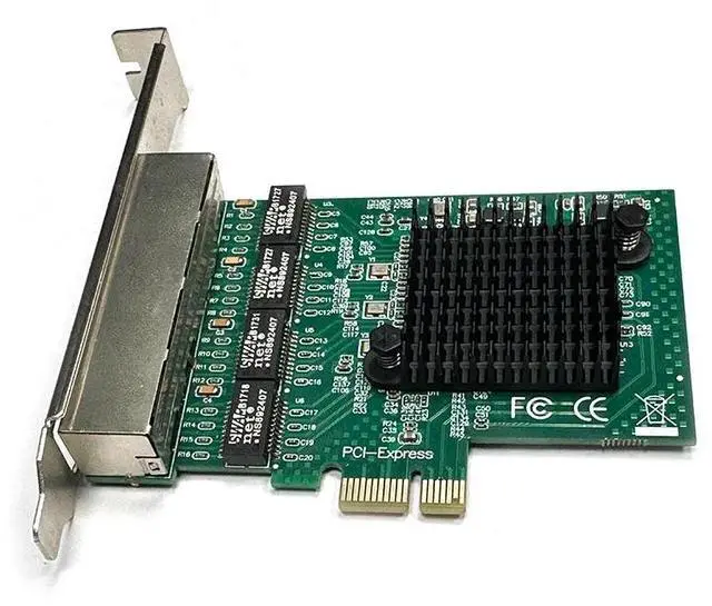 Alt view image 5 of 6 - 4 Port RJ45 1000Mbps Lan Network Card High Speed Remote Wake Control PCIE X1 Ethernet Adapter PC Cat5 UTP Cable Converter