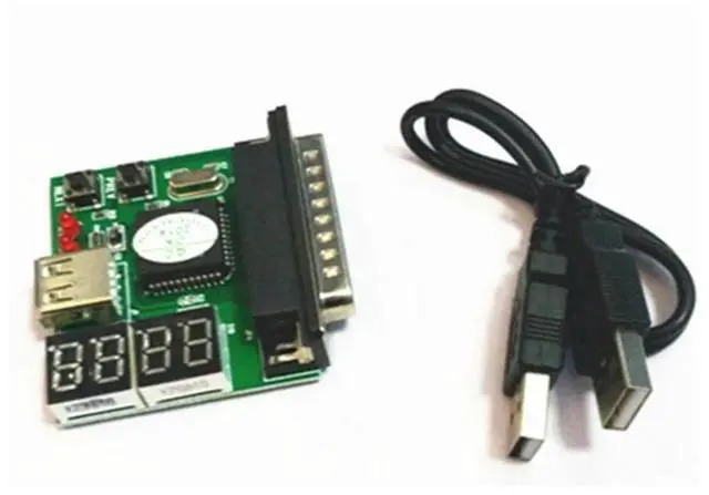 Alt view image 5 of 6 - Laptop Computer 25Pin Diagnostic Card with USB Parallel Port PC Motherboard Analyzer 4-Digit Analysis Post Tester
