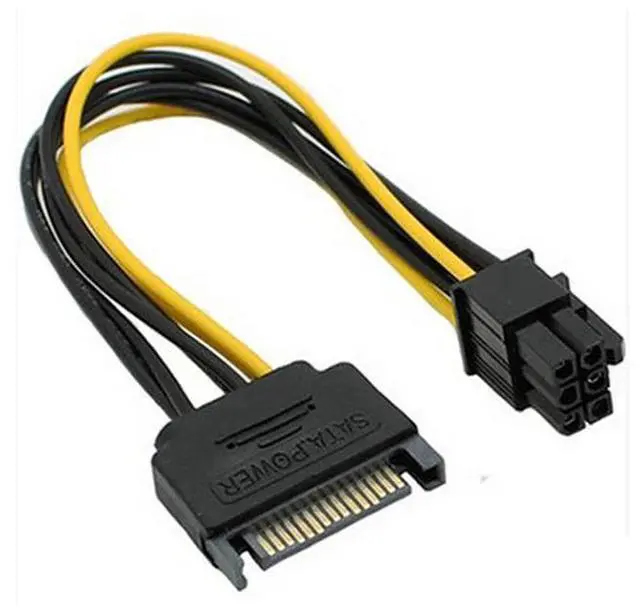 Main image of 6Pin SATA Power Supply Cable for BTC Miner PC PCIe PCI-E PCI SATA Machine Cable Adapter for Computer Cable Accessories