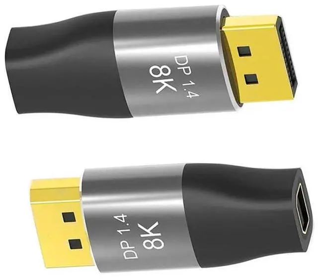 Alt view image 4 of 6 - Mini DP1.4 to Standard DP Converter 8K60Hz 4K144HZ HD Bidirectional Conversion Adapter DisplayPort Video Audio Extend Wire Plug