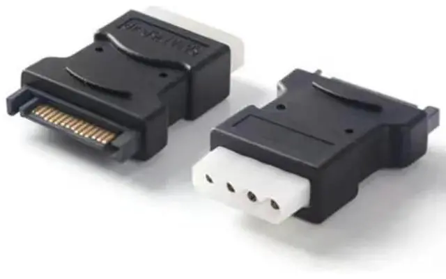 Alt view image 4 of 6 - SATA to Big 4PIN Male Converter to Male SATA 15PIN HDD Power Supply Adapter Hard Disk Female 4Pin Molex IDE Power Support Plug