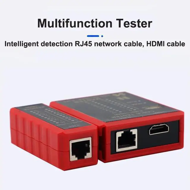 Alt view image 4 of 6 - HDMI-Compatible Ethernet Cable Tester RJ45 Network Lan 8P8C POE Anti Burn RJ11 Telephone Line Tester Tool POE Protection
