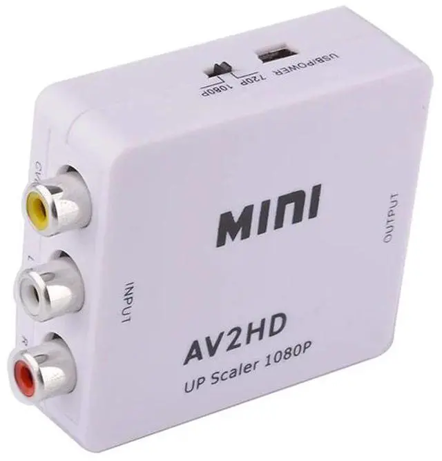 Alt view image 6 of 6 - AV to HDMI-compatible Converter HD 1080P RCA to CVBS Audio Video Adapter Set Top Box TV Monitor for PS2 PS3 DVD USB Connector